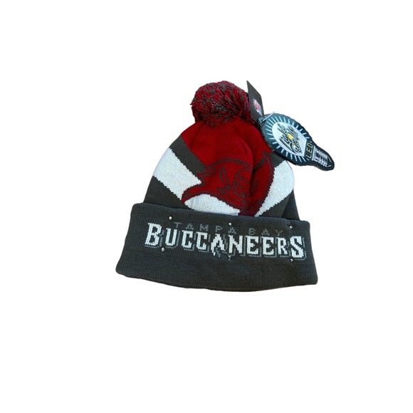 FOCO Buccaneers Big Logo Colorblock Light Up Knit Beanie - Picture 4 of 4